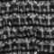 1 Yard Wool Blend Tweed with Metallic Eyelash Fringe Black and White Plaid